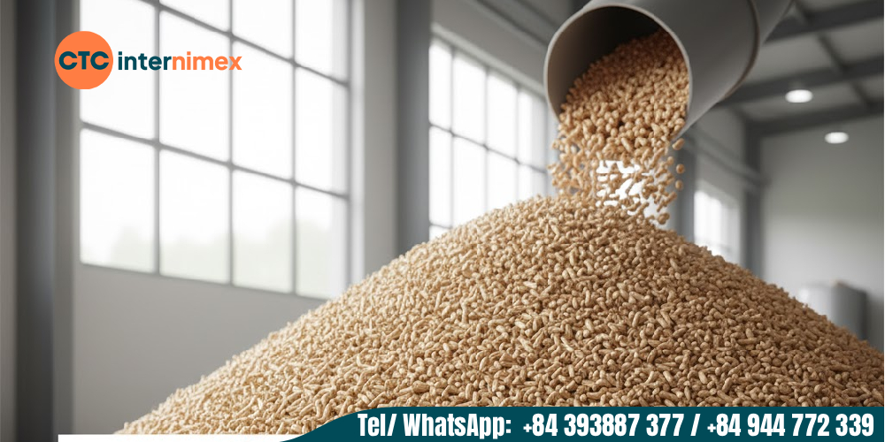 Wood pellets exported from Vietnam