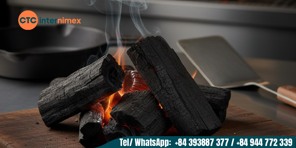 Other types of coffee charcoal and wood firewood exported from Vietnam with high quality