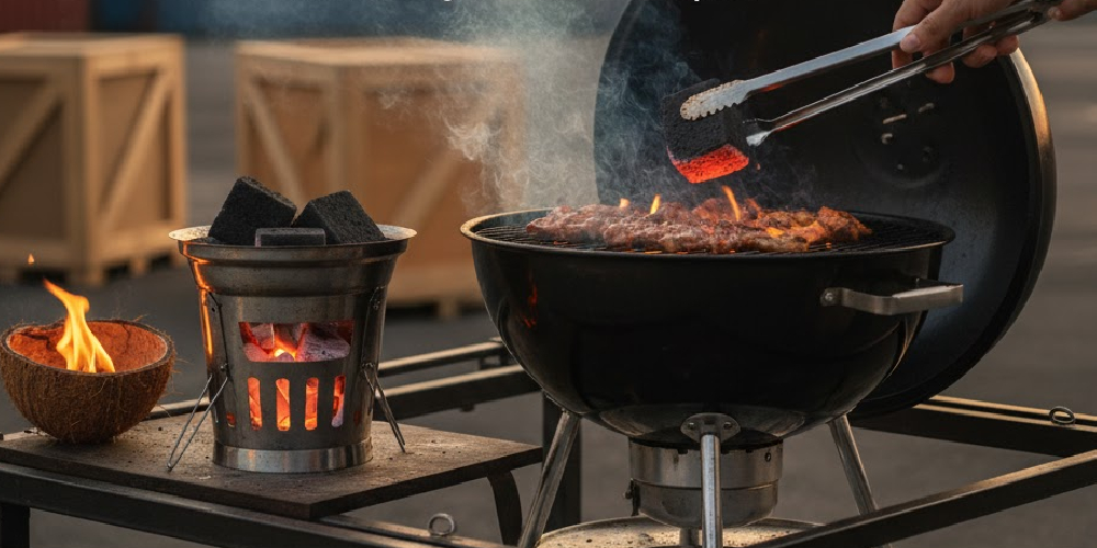 Coconut shell charcoal export from Viet Nam