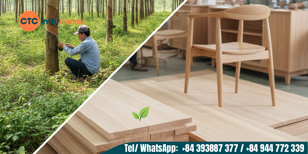 Rubberwood, or Parawood, is the ultimate green material