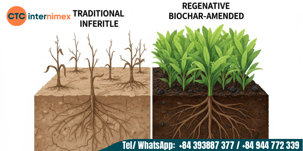 Vietnamese biochar, derived from sustainable biomass, is an indispensable, high-quality solution for enhancing soil fertility