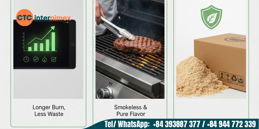 Sawdust charcoal is a good fuel and BBQ solution