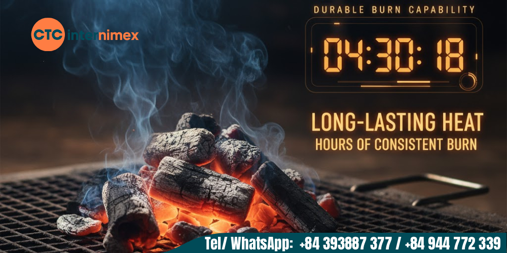 Mixed wood charcoal exported from Vietnam with long burning time and durability