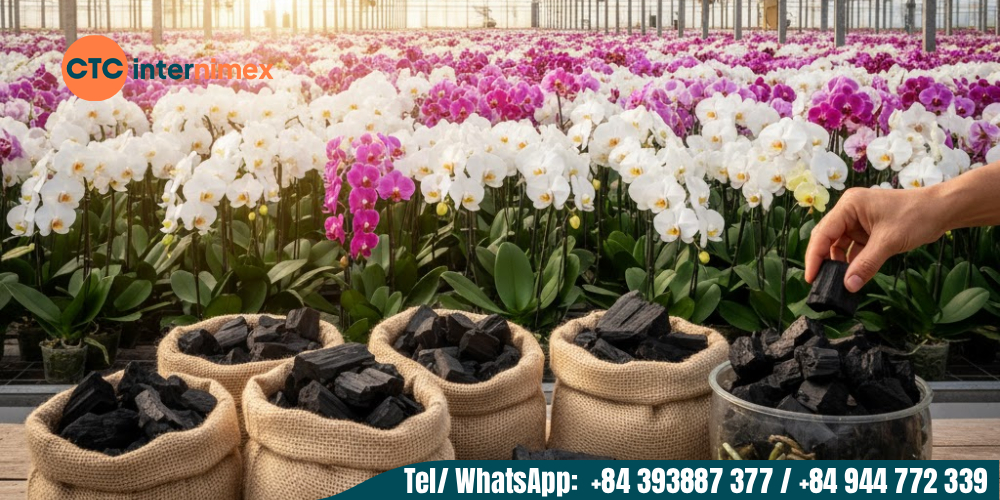 Cultivate orchids with charcoal in the following steps for good orchid growth