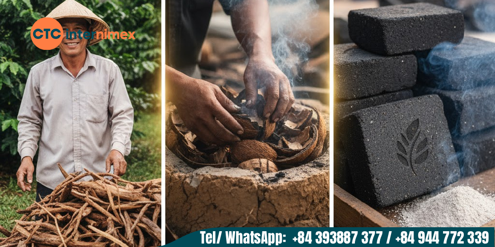 High quality, sustainable and naturally sourced Vietnamese charcoal