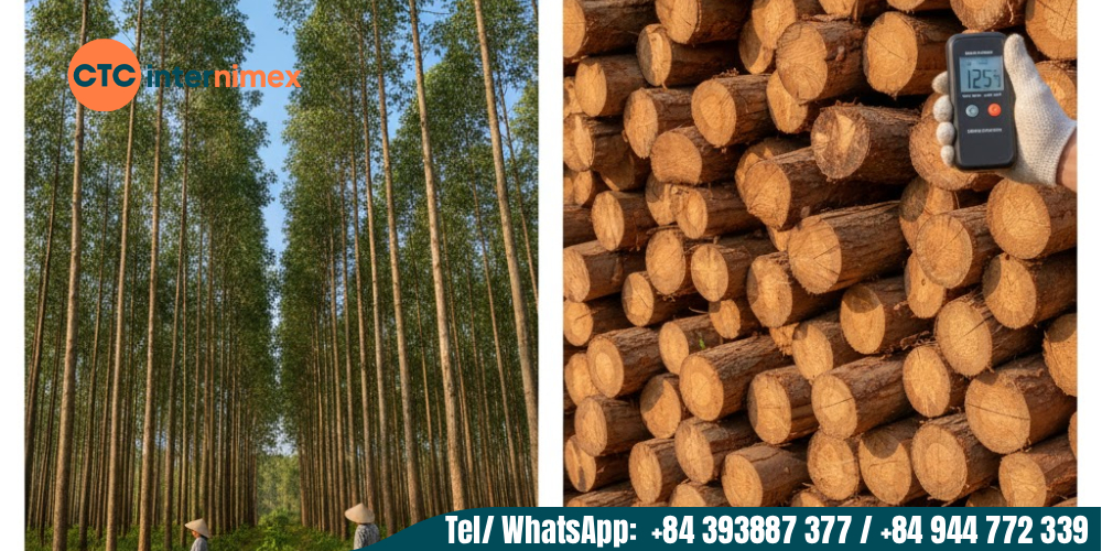 Vietnamese firewood meets strict international quality standards for industrial biomass fuel.