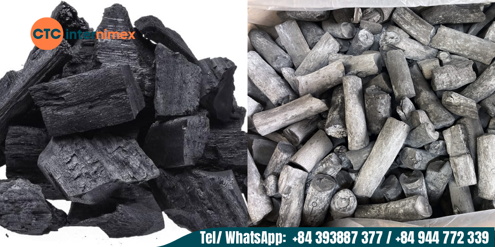 Compair black and white charcoal export from Viet Nam