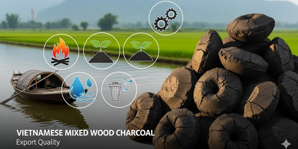 Mixed charcoal export from Viet Nam