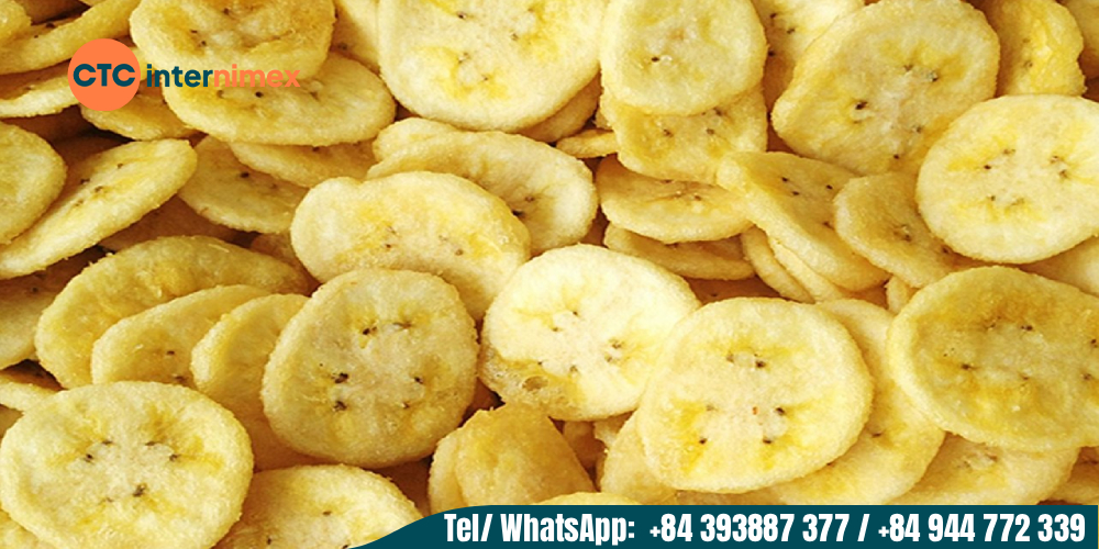 Dried bananas are exported from Vietnam in large quantities and at good prices.