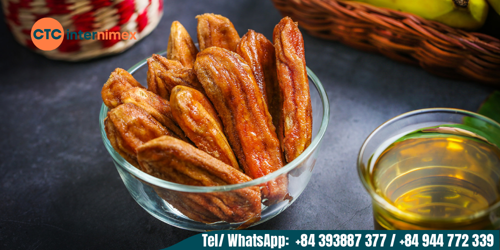 Crispy and chewy dried bananas exported from Vietnam meet important certifications required by customers.