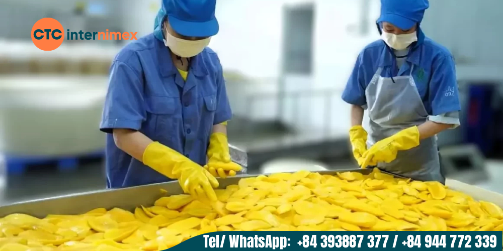 Vietnamese dried mangoes meeting customer requirements.