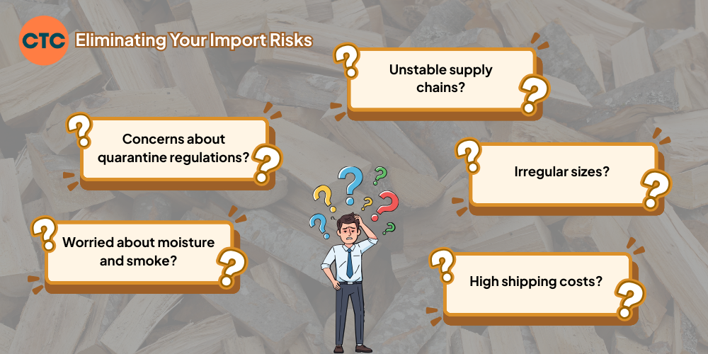 We optimize quality, compliance, and logistics to eliminate every risk in your bulk firewood importing.