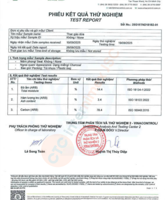 coconut shell charcoal Test1